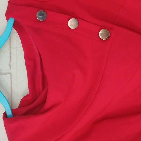 CACHE CONTOUR COLLECTION red dress size 2. 💕 - Picture 4 of 6